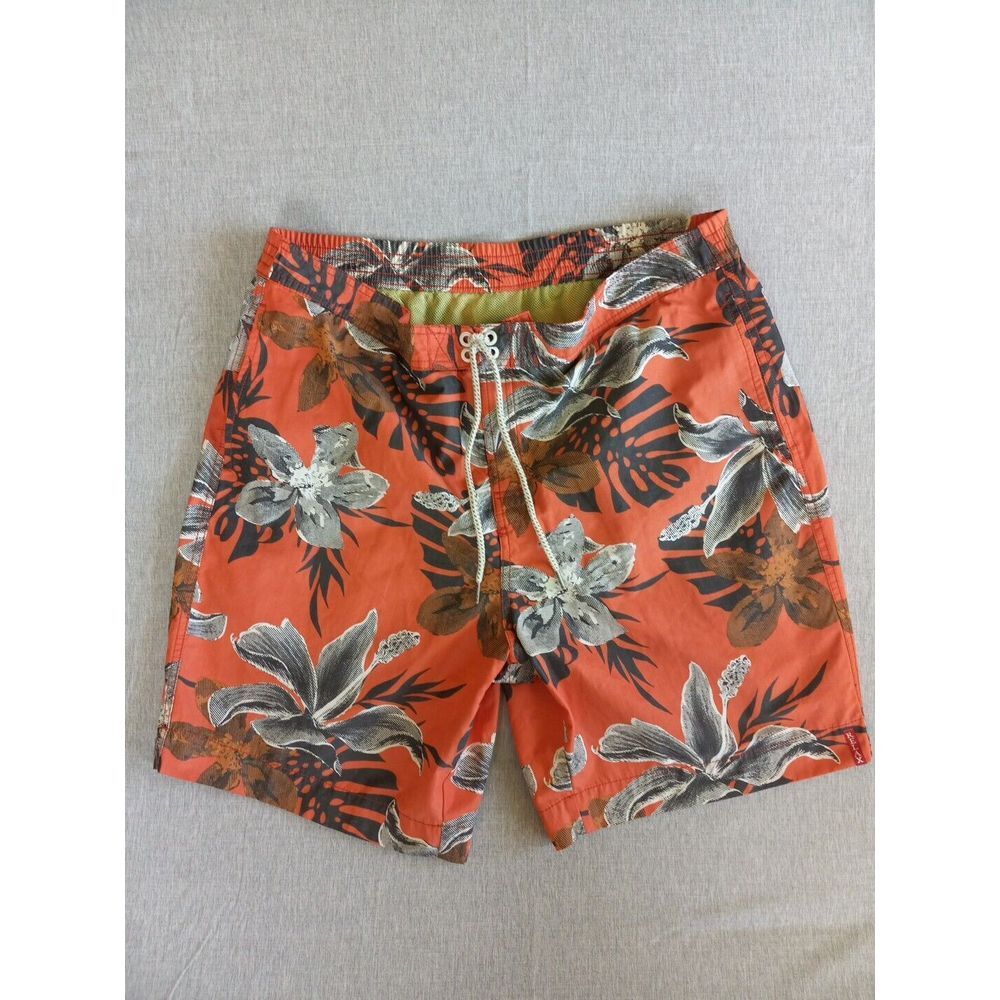 TOMMY BAHAMA Relax Men XL Bermuda Drawstring‎ Beach Shorts Build In Brief Floral